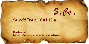 Surányi Csilla névjegykártya